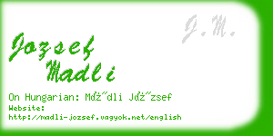 jozsef madli business card